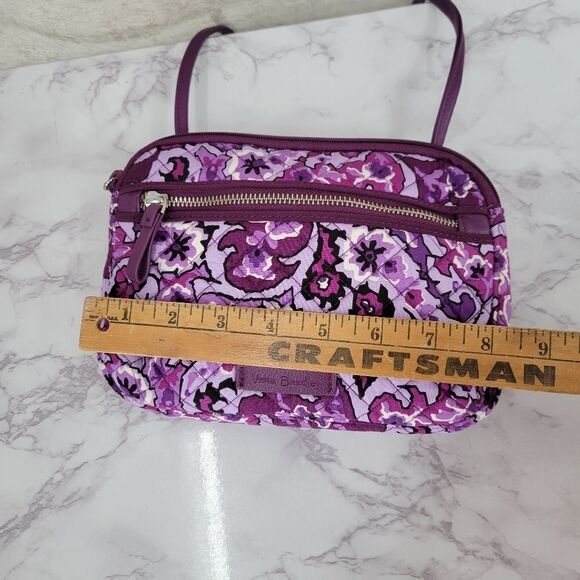 Vera Bradley Lilac Paisley Iconic Little Crossbody with RIFD protection cardslot - Picture 8 of 12